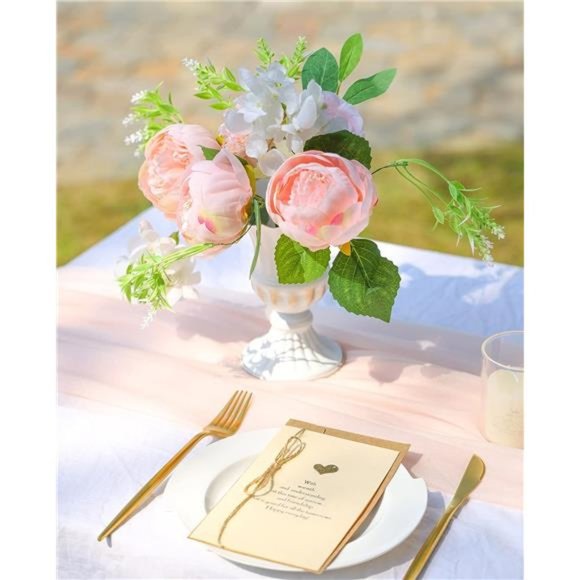 Wedding Artificial Flowers Box Set for DIY Wedding Bridal Bouquets Fake Peony - Picture 2 of 7